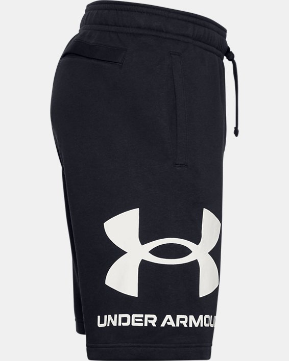 กางเกงขาสั้น UA Rival Fleece Big Logo สำหรับผู้ชาย in Black image number 9